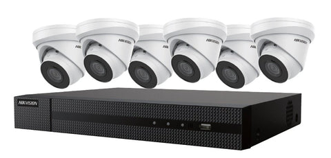 Hikvision EKI-K82T46 8-Channel 4K NVR IP Security Surveillance Camera Kit with 6 x 4MP Fixed Turret Cameras