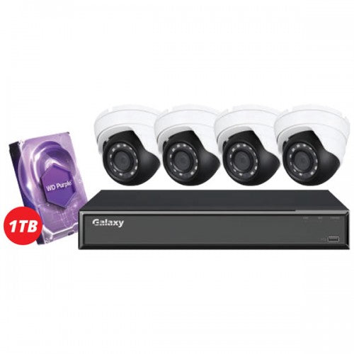 Galaxy Hunter Series GX-PKG-A-19 4-Channel 5MP IP Eyeball 1TB Surveillance Camera