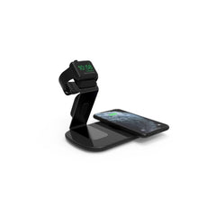 LAX QIDOCK-BLK Wireless Charging Dock Qi Wireless Charging Pad & Apple Watch Dock