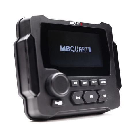 MB Quart GMR-LCD Gauge Mount, Bluetooth, AM/FM USB Radio With Built In Amplifier