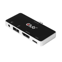 Club3D CSV-1591 USB-C 3.1 Gen 1 to HDMI 2.0b + 1 USB 2.0 + USB-C Charge Combo Audio Jack Female Adapter - Black