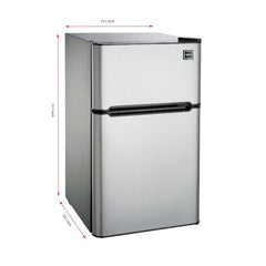 RCA RFR834 3.2 CU FT 2 Door Fridge/Freezer Combination - Stainless Steel