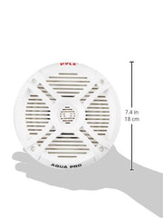 Pyle PLMRX67 Dual 6.5" 250W 2-Way Marine Speakers Pair - White