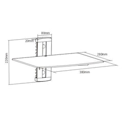 Brateck Single 1 Components DVD wall mount shelves floating shelf