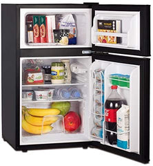 RCA RFR870 3.2 CU FT Compact 2-Door Fridge/Freezer Combination Stainless Steel - Black