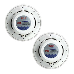 Pyle PLMRX67 Dual 6.5" 250W 2-Way Marine Speakers Pair - White