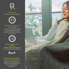 Nexxt Kronos301 AEIEL304U2 Range Extender Wireless Wall Plug Design