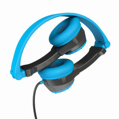 JLab Audio JK2GRYBLURTL JBuddies Folding Kids Wired Headphones - Blue/Grey
