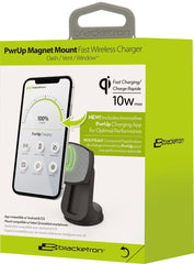 Bracketron PwrUp BT2-653-2 Wireless Qi Charging Suction-Mount With Magnetic Device Cradle