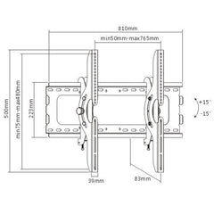 Brateck 32"-70" flat tv wall mount with tilt High Quality Load Capacity 75kg/165lbs