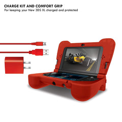 dreamGEAR DG3DSXL-2275 Nintendo 3DS XL 3-In-1 Bundle Power Play Kit - Red