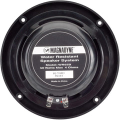 Magnadyne WR65B AquaVibe Waterproof Marine 6 1/2" 2-Way Speaker w/ Grill - Black (Pair)