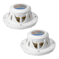 Pyle PLMRX67 Dual 6.5" 250W 2-Way Marine Speakers Pair - White