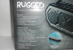 Biconic Rugged Waterproof Wireless Bluetooth Speaker Black