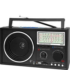 Technical Pro Rechargeable Solar Powered AM/FM/ Shortwave Radio With Bluetooth Speaker R55S