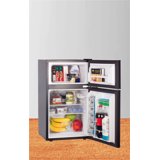 RCA RFR832-BLACK 3.2 CU FT 2-Door Comapct Mini Fridge w/ Top Freezer - Black