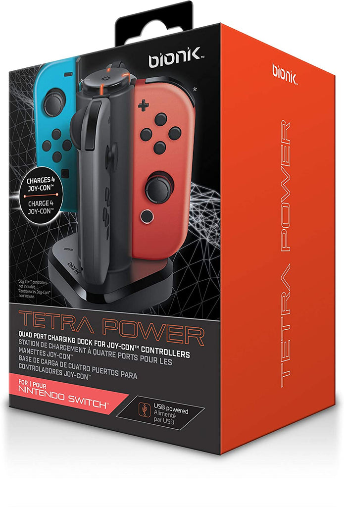 Bionik Tetra Power BNK-9019 Charging Dock for Nintendo Switch Joy-Con Controllers.