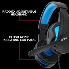 Enhance ENVOH7L100BLEW Voltaic PRO USB Gaming Headset Voltaic with 7.1 Surround Sound
