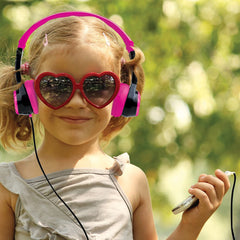 JLab Audio JK2BLKPNKRTL JBuddies Folding Kids Wired Headphones - Black/Pink