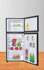 RCA RFR469 4.5 CU FT 2-Door Black Refrigerator Stainless Steel