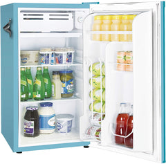 Frigidaire Retro EFR376 3.2 cu ft Mini Bar Fridge w/ Side Bottle Opener - Blue