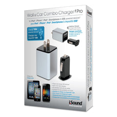 dreamGEAR ISOUND2108 Wall And Car Combo Charger Pro - Grey