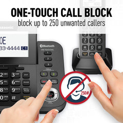 Panasonic KX-TGF383M Link2Cell Bluetooth Corded / Cordless Phone and Answering Machine with 3 Cordless Handsets
