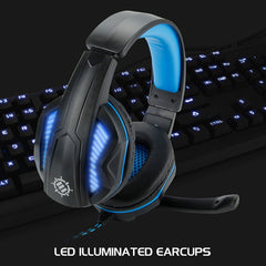 Enhance ENVOH7L100BLEW Voltaic PRO USB Gaming Headset Voltaic with 7.1 Surround Sound