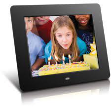 Aluratek ADMPF108F 8" Digital Frame w/ 512MB Built-in Memory - Black.