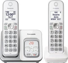 Panasonic KXTGD432W 2-Handset Cordless Phone w/ Talk Caller ID, Answering & Speakerphone