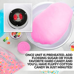 Nostalgia PCM805RETRORED Retro Hard & Sugar Free Cotton Candy Maker - Red