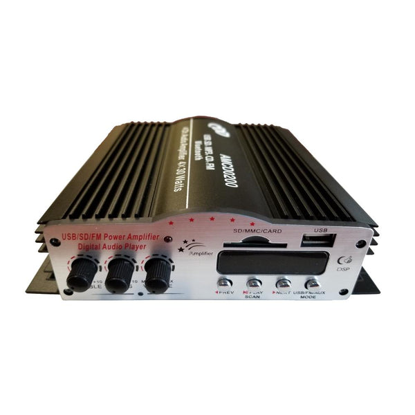 CDD AMCD0200 4 Channel Bluetooth Mini Amplifier 4x30W with P/S, Remote, USB, MP3, Media Card, FM