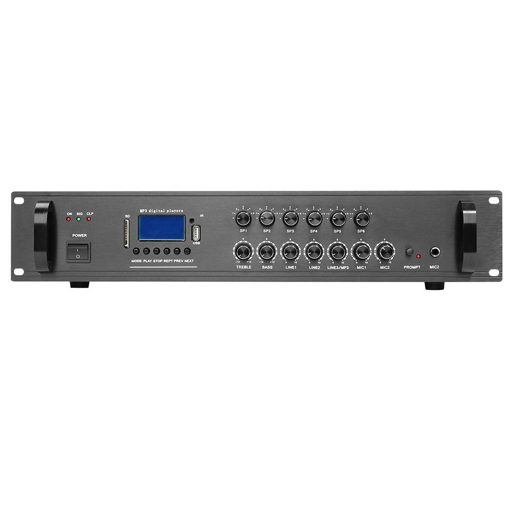 CDD AMCD6500 6 Zone 500W Bluetooth Audio Amplifier w/ 2 Mic Inputs