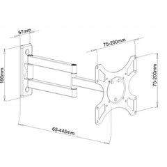 Best Mounts BLM-240 19"-37" Full Motion Wall Mount