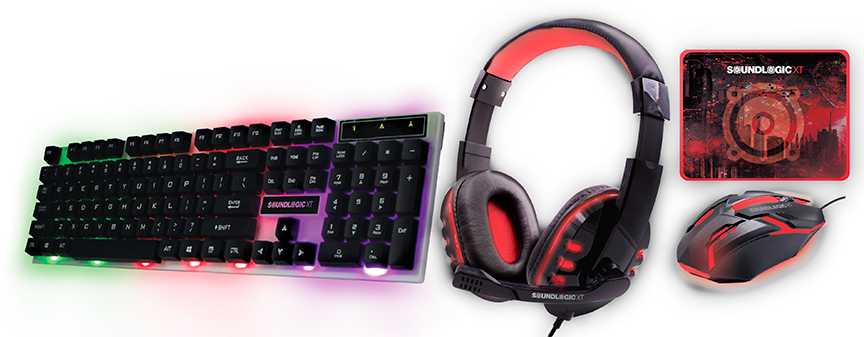 Soundlogic XT GSC-4/1791 Light-Up 4-IN-1 Gaming Combo Kit