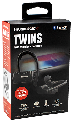 Soundlogic™ XT Twins true wireless Bluetooth® Earbuds Built-In Mic
