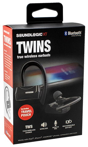 Soundlogic™ XT Twins true wireless Bluetooth® Earbuds Built-In Mic
