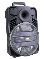 Naxa NDS-1231 Portable 12″ Bluetooth Karaoke Party Speaker w/ Disco Light, Mic & Remote Control