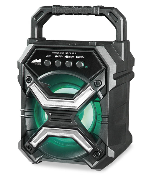 Naxa NDS-3000 Portable 3″ Bluetooth Karaoke Speaker & Disco Light - Black/Silver