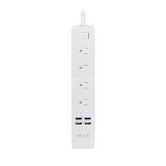 Nexxt NHP-E610 Smart Home WiFi Power Strip With 4 Outlets & 4 USB Ports
