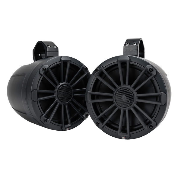 MB Quart  NPT1-120 Black 8" Coaxial Wake Tower Speaker  With Interchangeable Grilles & Mounting Hardware Pair