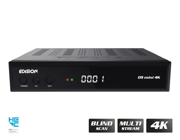 Edision OS Mini 4K UHD DVB S2X E2 Linux Satellite Receiver FTA Free to air