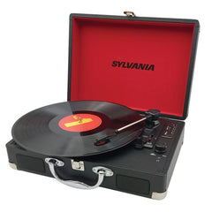 Sylvania Bluetooth Retro Turntable with Stand & FM Radio
