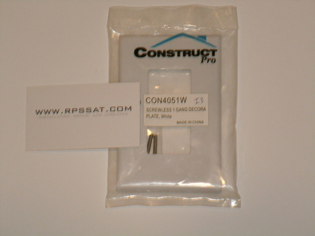 Construct Pro™ Single Gang Décora Style Screwless Wall Plate