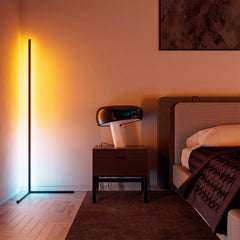 Brookstone BSFL943BK Colour Changing Ambient Corner LED Floor Lamp w/ Remote.
