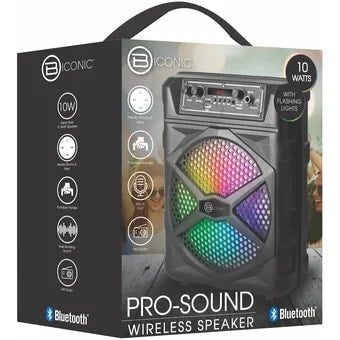 Biconic BC-AU-BS-161-BK PRO-SOUND Wireless Bluetooth Light Up Speaker