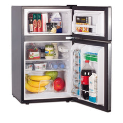 RCA RFR834 3.2 CU FT 2 Door Fridge/Freezer Combination - Stainless Steel