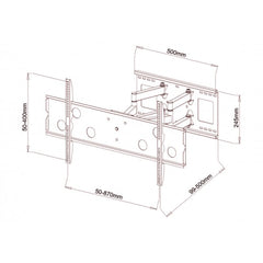 SUPER Heavy Duty Full Motion TV wall mount 220lbs 100kg 42"-80" LCD LED Plasma