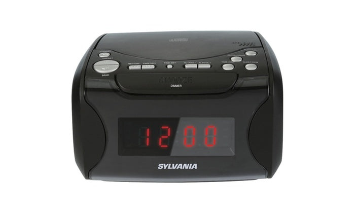 Sylvania Alarm Clock Radio with CD Player and USB Charging