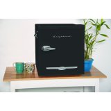 Frigidaire EFR176-BLK 1.6 CU FT Retro Bar Fridge w/ Side Bottle Opener - Black